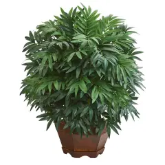24" Bamboo Palm Plant in Decorative Planter