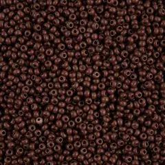 John Bead Terra Intensive 8/0 Czech Glass Seed Beads, 500g Dark Brown Matte