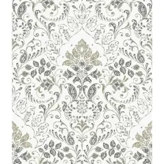 RoomMates Persian Damask Peel & Stick Wallpaper Gray and Beige