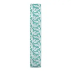 Teal Nature Palm 16" x 90" Outdoor Table Runner