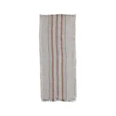 Hello Honey&reg; 6ft. Striped Linen & Cotton Fringed Table Runner