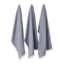 DII&reg; French Blue Chambray Terry Dishtowels, 3ct.