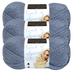 3 Pack Lion Brand&reg; Touch of Alpaca&reg; Yarn Dusty Blue