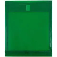 JAM Paper VELCRO&reg; Closure 9.75" x 11.75" Expandable Open End Envelopes, 12ct. Green