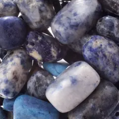 John Bead Earth's Jewels Natural Stone Bead Assortment, 100g Blue Sodalite
