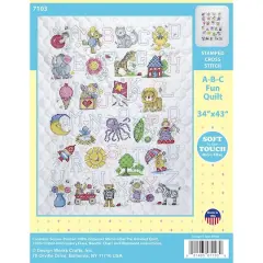 Design Works&trade; ABC Fun Stamped Quilt Cross Stitch Kit