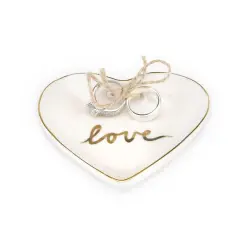 Hortense B. Hewitt Co. Gold Love Heart Ring Bowl