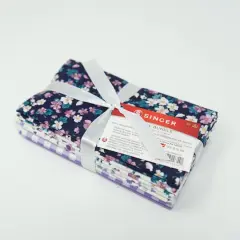 SINGER Violet Floral Cotton Fabric Bundle