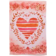 18" Watercolor Heart Valentine's Day Outdoor Garden Flag