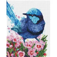 Diamond Dotz&reg; Intermediate Splendid Fairy Wren Diamond Painting Kit