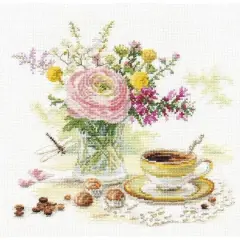 Alisa Morning Coffee Cross Stitch Kit