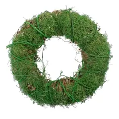 12" Green Moss & Twig Wreath