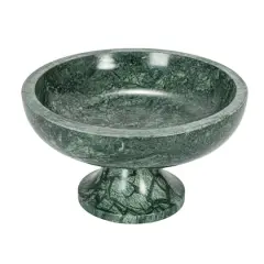 Hello Honey&reg; 8" Green Marble Footed Pedestal Bowl