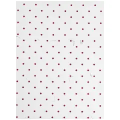 JAM Paper White & Burgundy Dots Handmade Recycled Folders, 6ct.