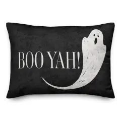 Boo Yah Ghost 14" x 20" Throw Pillow
