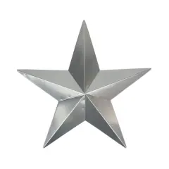 3ft. Silver Steel Country Rustic Star Indoor/Outdoor Wall Decoration