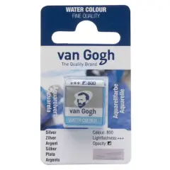 Van Gogh Watercolor Paint, Half Pan 800 Silver