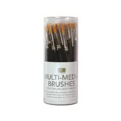 Art Advantage 72 Piece Gold Nylon Flat & Round Brush Set