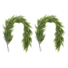 Glitzhome&reg; 6ft Christmas Greenery PE Garland, 2ct.
