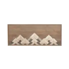 39" Brown Wood Farmhouse Abstract Wall Decor