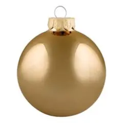 Whitehurst 28 Pack 2" Glass Ball Ornaments Antique Gold Shiny