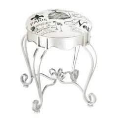 20" Pretty in Paris Metal Stool