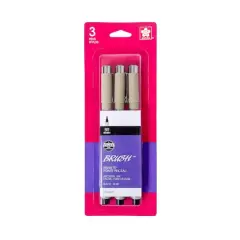 Pigma&reg; Black Brush Pens, 3ct.