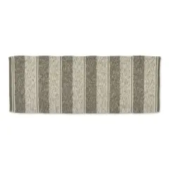 DII&reg; Variegated Stripe Recycled Yarn Floor Runner, 2ft. x 6ft. Artichoke Variegated