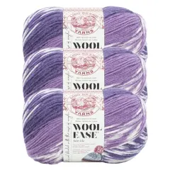 3 Pack Lion Brand&reg; Wool Ease&reg; Fair Isle Yarn Thistle and Orchid