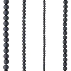 Black Matte Glass Pearl Round Beads by Bead Landing&trade;