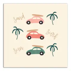 Sand Surf Sun Canvas Wall Art