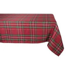 DII&reg; 120" Holiday Metallic Plaid Tablecloth