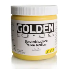 Golden&reg; Heavy Body Acrylic Paint, 16oz. Benzimidazolone Yellow Medium