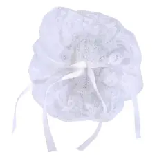 JAM Paper White Lace Velcro Wristlets, 12ct.