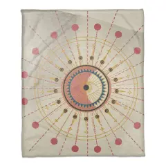 Evil Eye Watercolor 3 50" x 60" Coral Fleece Blanket