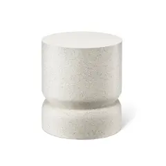 Glitzhome&reg; 17" Multi-Functional Faux Terrazzo Garden Stool