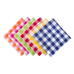 DII&reg; Assorted Color Checkers Napkin, 6ct.