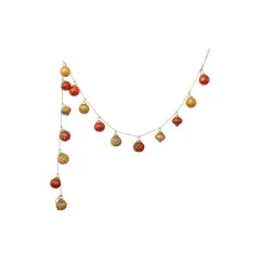 Hello Honey&reg; 6ft. Yellow & Orange Embossed Mercury Glass Ornament Garland