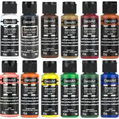 DecoArt&reg; Americana&reg; Multi-Surface Satin&trade; 12 Color Enchanted Forest Acrylic Paint Set