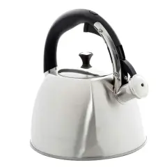 Mr. Coffee Belgrove 2.5qt. Brushed Stainless Steel Whistling Tea Kettle with Nylon Handle