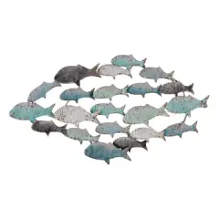 Hello Honey&reg; 39.5" Metal School of Fish Wall D&eacute;cor
