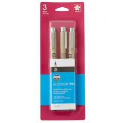 Pigma&reg; Micron&trade; PN Durable Plastic Nib Black Pens, 3ct