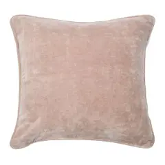 Hello Honey&reg; 20" Square Velvet Pillow Cover with Piping Pink