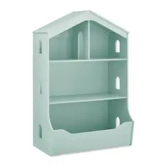 Delta Children Mint Playhouse Bookcase with Toy Storage