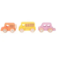 TickiT&reg; Rainbow Wooden City E-Vehicles Play Set