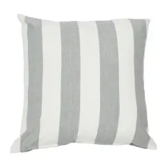 Hello Honey&reg; 20'' Square Gray Striped Cotton Pillow Cover