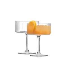 JoyJolt&reg; 10oz. Elle Fluted Cylinder Martini Coupe Glasses, 2ct.