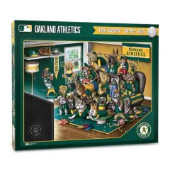 MLB Purebred Fans A Real Nailbiter 500 Piece Puzzle Oakland Athletics