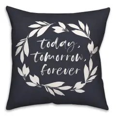 18" x 18" Today Tomorrow Forever Throw Pillow Navy