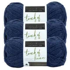 3 Pack Lion Brand&reg; Touch of Linen Yarn Indigo
